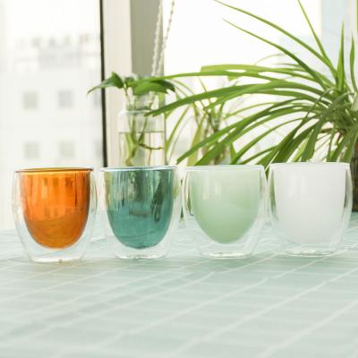 China Best viable selling doublewall glass coffee cup arabic doublewall glass cups eco friendly coffee cup for sale