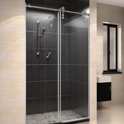 China High Quality Single Style Frameless Single Bathroom Slider Barn Shower Frameless Sliding Glass Door for sale