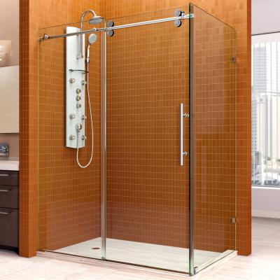 China Frameless Indoor Safety Shower Sliding Door Glass Shower Room for sale