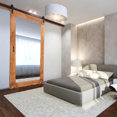 China Meijia Style Modern European Cheap Interior Wooden Bedroom Sliding Barn Door for sale