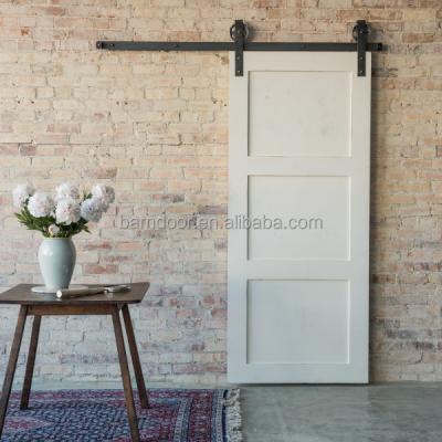 China Meijia Modern Cheap 3 Panel Interior Wood Sliding Barn Door for sale