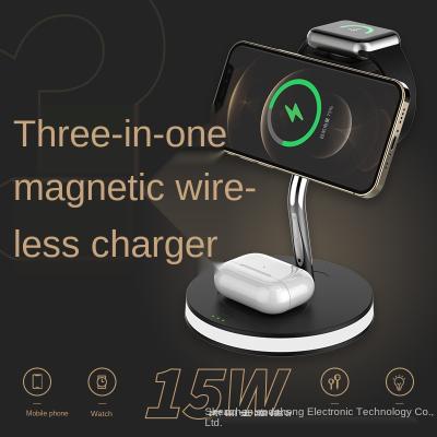 China Other ApplicablemagsafeFruit13Wireless Phone Charger Desk Lamp Wireless Charger Four-in-One Magnetic Wireless Charger for sale