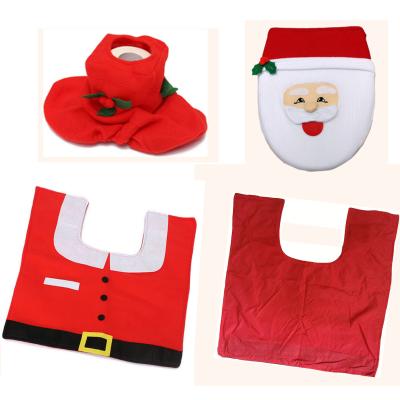 China 2021 new design christmas cloth toilet cover christmas indoor decoration productos navidenos adornos fashion for sale