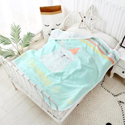 China Bamboo / Cotton Anti - Static Jacquard 6 Layer Muslin Baby Wrap Covering for sale