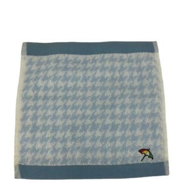 China Water-absorbing ability is good best selling yarn-dyed jacquard embroidered very soft 100% cotton hand towel for sale