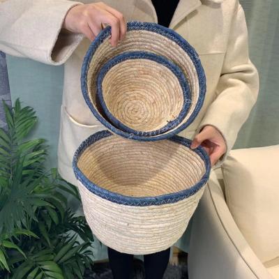 China High Hope Basket Viable Colorful Vegetable Plankton Woven Belly Flower Plants Woven Storage Basket for sale