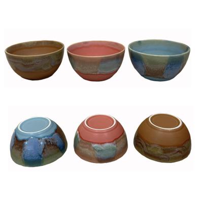 China Viable Wholesale Fashion Cheap Gift Set Cereal Rice Korean Japanese Style Ceramic Reactive Bowls For Promotion Home Use for sale