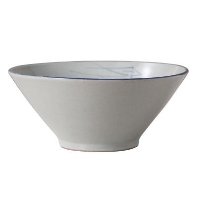 China Viable Raw Pottery Bowl Black Japanese Ceramic Oval Restaurant Tableware Salad Bowl for sale