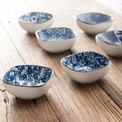 China Stocked Embossed Round Ceramic Salad Bowl Porcelain Dinnerware Dinner Bowl Pad Printing Sets Bowl for sale