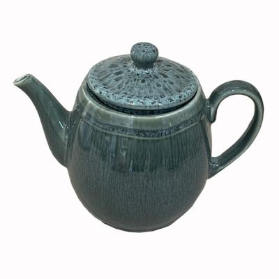 China Large Capacity Viable New Style Round Stoneware Chinese Tea Sets With Teapot Cup Set for sale