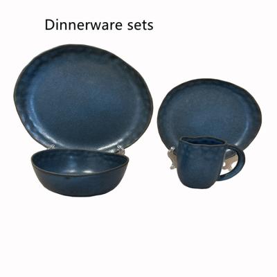 China Wholesale Cheap Viable Ceramic Dinnerware OEM Porcelain Hotel Restaurant Fine Banquet Hall Rustic Platter Set Tableware for sale