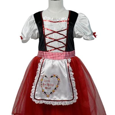 China Carnival Party Costume Halloween Dress The Last Up Short Sleeves Little Red Hooded Costume for sale