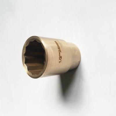 China Al-Br Industrial Tools 12 Point 24mm Non-Sparking Al-Bronze Dr. Socket 1/2