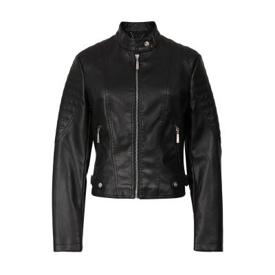 China High Quality Women's Fashion PU Leather Jacket Leather Slim Ladies Breathable for sale