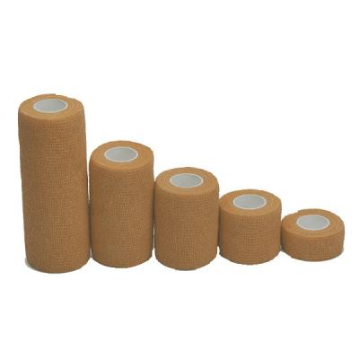 China Veterinary Self Adhesive Nonwoven Cohesive Adhesive Wrap Bandage Nonwoven Medical Colorful Cohesive Elastic Bandage for sale