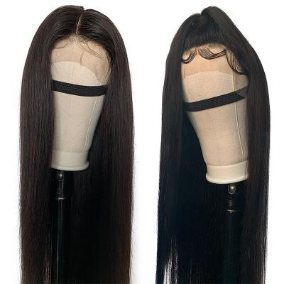 China Glueless Long Straight Virgin Indian Transparent Shy Straight Human Hair Hd Wave Swiss Lace Wig Straight Virgin Indian Shy Straight Lace Front Wig for sale