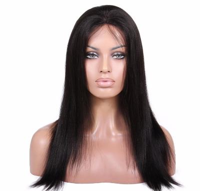 China Silky Straight Wave Hair Wigs Full Lace Wigs Swiss Lace Brazilian Remy Hair Silky Straight Wave Colors Long ALL Size Medium Brown 150% for sale