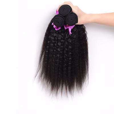 China Yaki Virgin Hair Top Selling Curly Straight Yaki Non-remy Hair Extensions Mongolian Weave Hair for sale