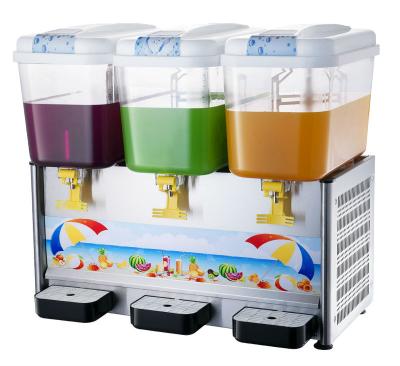 China Commercial stainless steel panel fruit juice dispenser YRSJ-18x3 for sale