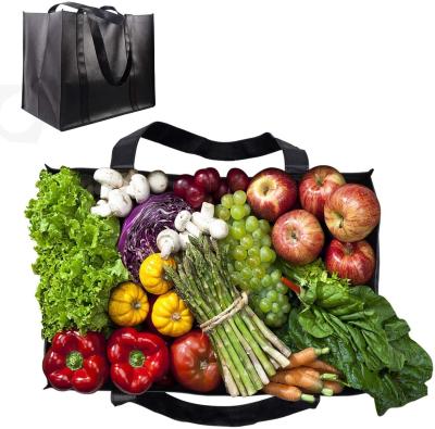 China Eco-Friendly Durable Nonwoven Totes With Strong Reinforced Handle Bags Reusable Reusable Grocer Produce Bag for sale