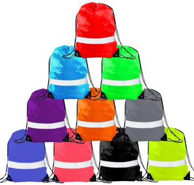 China Custom Polyester Drawstring Bag Waterproof Nylon Promotional Kids Backpack Kids Drawstring Bag for sale