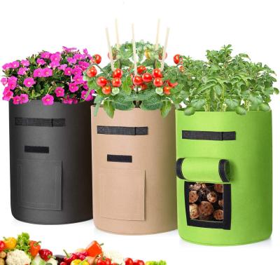 China Eco-friendly 100% Polyester Felt Fabric Indoor Wall Hanging Plant Grow Bag For Plant for sale