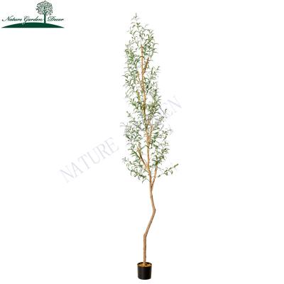 China Luxury UV Resistant Potted Tree 3M Plastic Faux Plant Large Real Touch Handmade Artificial Olive Tree for sale