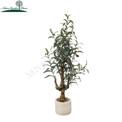 China Cheap Topiary Artificial Table Decor Mini Olive Tree Real Touch Fake Green Plant Favor for sale