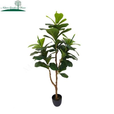 China Real Touch Realistic Recycle Fake Plastic Fiddle Leaf Fig Tree Decor for Restaurant, Hotel, Supermarket Face Plants Artificial for sale