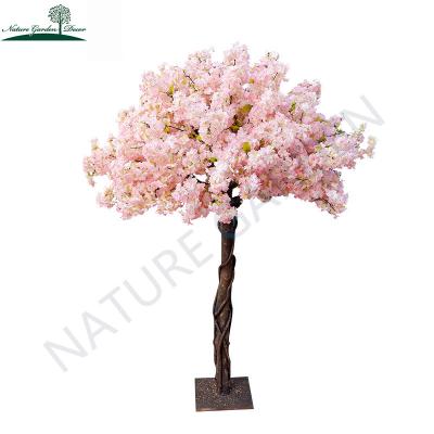 China Real Touch Faux Sakura Plant Artificial Pink Cherry Blossom Trees Fake Art Cherry Tree Wholesale Picture for sale