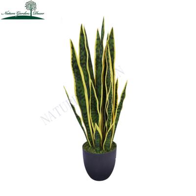 China Real Touch Outdoor Faux Sansevieria Indoor Plants For Garden Decoration Snake Plant Artificial Mother-in-Law's Tongue for sale