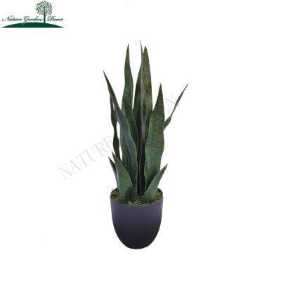 China Real Touch Indoor Artificial Green Sansevieria Plant For Small Table Indoor Home Decoration Fake Plants for sale