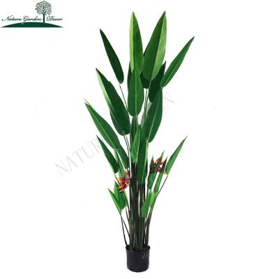 China Fake Real Touch Unique Tree With Flower 180 Cm Skybrid Landscape Bird Of Paradise Artificial for sale