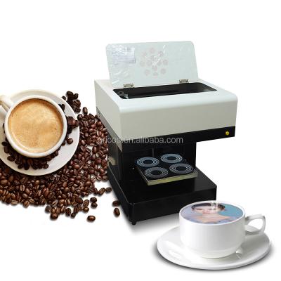 China Coffee Printing Machine for Cappuccino Cookies Ink Coffee Printing Machine Edible 4 Cup Automatic Coffee Printer for sale