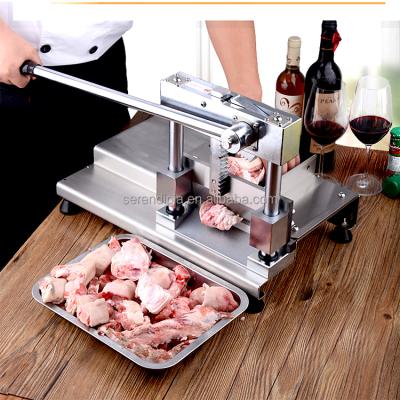 China Easy Process Food Machine High Efficiency Operation Table Stainless Steel Meat Bone Cutter Manual Frozen Bone Cutting Machine for sale