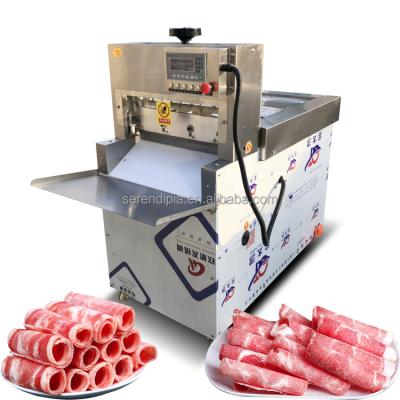 China Automatic Frozen Commercial Mutton Slicer Cutter Meat Cutting Machine Frozen Goat Meat Slicer for sale