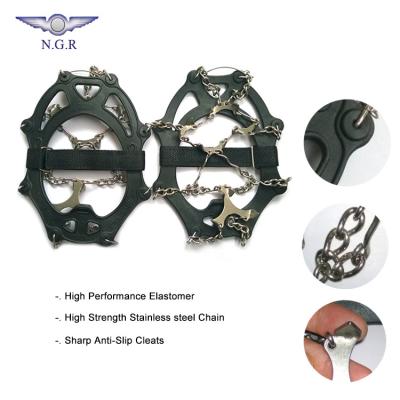 China Anti-Skid Ice Crampon Anti-Skid Snow Cleats 12 Professional Women Ice Grippers for sale