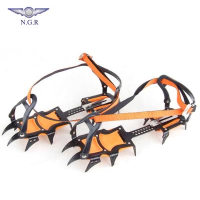 China Hot Selling High Quality Safety Shoes Factory 12 Teeth Glacier Crampons For Outdoor Climbing And Safety Walking On Ice And Snow for sale