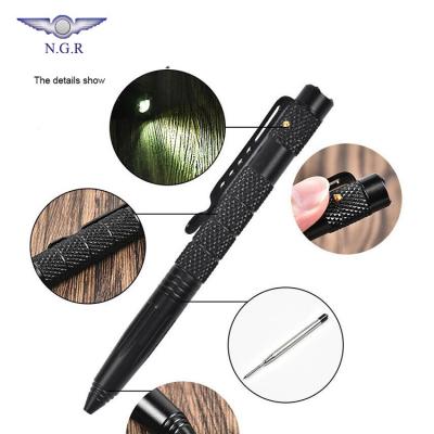 China Writing factory newest arrival LED tactical pen with high hardness ceramic beads for broken glass and self-defense for sale