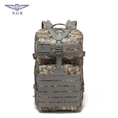 China New Arrival Large Size Multifunctional Tactical Military 45L 3P Backpack Comfortable With USA Flag For Outdoor Camping Hiking for sale