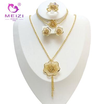 China MEIZI High Quality Jewelry Set High Quality Jewelry Gold Plated Even Banquet Wedding Party Jewelry Set for sale