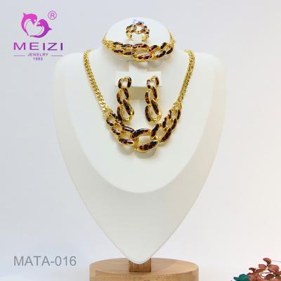 China MEIZI Jewelry Set High Quality Elegant Luxury Jewelry Ladies Party Wedding Jewelry Set for sale