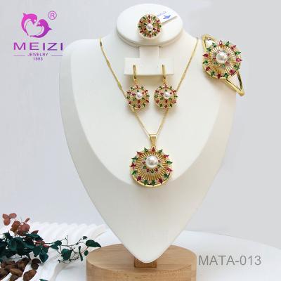 China Italian High Quality Jewelry Set MEIZI High Quality Jewelry Sets For Women Real Gold for sale