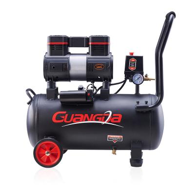 China 30 Liter 1300w Oil Free Tank Air Compressor Silent Oil Free for sale