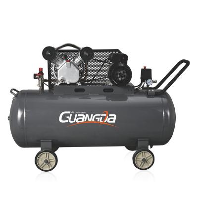 China Lubricated 2 Hp 1.5kw 8 Bar Cylinder Belt Drive High Pressure Double Air Compressor for sale