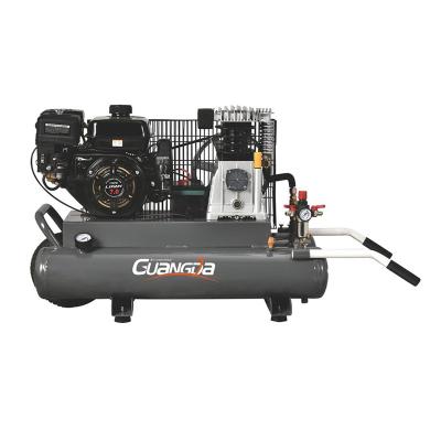 China Guangda Best Price 7 Hp 34L Tank Lubricated Portable Industrial Air Compressor With Gasoline Engine for sale