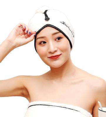 China Sustainable Hair Hat For Women Super Absorbent Quick Dry Hair Hat Turban For Drying Long&Thick Gift Curly Microfiber Hair Towel Wrap for sale