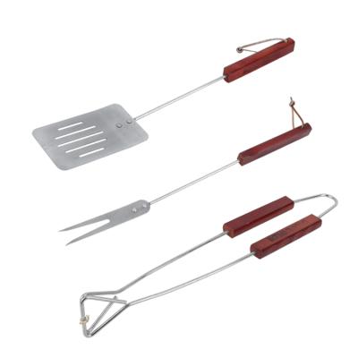 China Easily Cleaned 3PCS BBQ Grill Set Barbecue Accessories Household Stainless Steel BBQ Tool Kit for sale