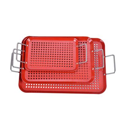 China Wholesale Easy Cleaning BBQ Easily Cleaned Grilling Topper Barbecue Pan Charcoal Basket for sale