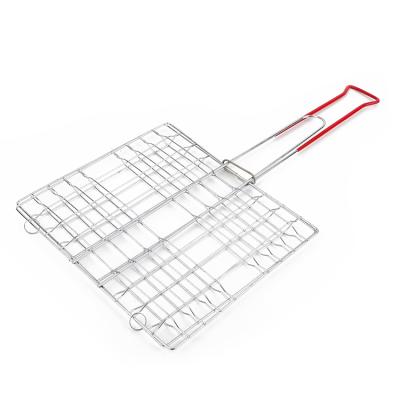 China Good Quality Barbecure Roasting Garden Easily Cleaned Grill Mesh Basket WHOLE GRILL Grilling Fish Flesh Fillet for sale